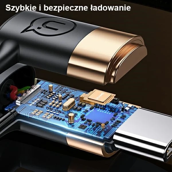 USAMS Pletený kabel U62 2xUSB-C/USB-A /lightning 1,2m PD Fast Charge černý