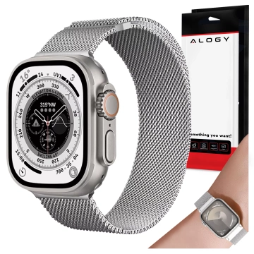 Alogy Stahlarmband für Apple Watch 42/44/45/49 mm Edelstahl Silber