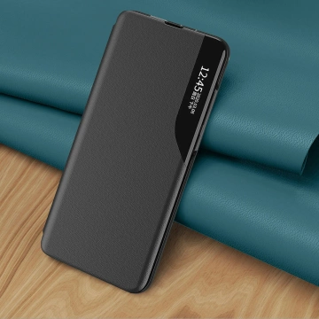 Eco Leather View Case for Samsung Galaxy S23 with flip stand black