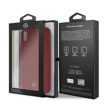 Ochranné pouzdro Mercedes MEHCI65SILRE pro Apple iPhone XS Max červené/červené pevné pouzdro Silicone Line