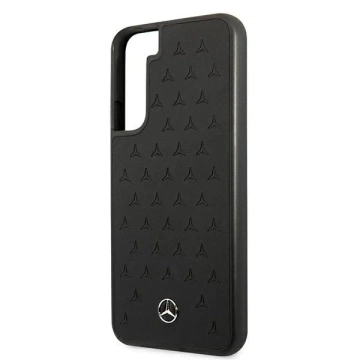 Etui Mercedes MEHCS22MPSQBK до Galaxy S22 S906 твердий чохол Leather Stars Pattern czarny/black