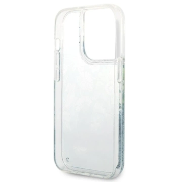 Etui Guess GUHCP14XLFLSN для Apple iPhone 14 Pro Max 6,7" зелений/зелений твердий чохол Flower Liquid Glitter