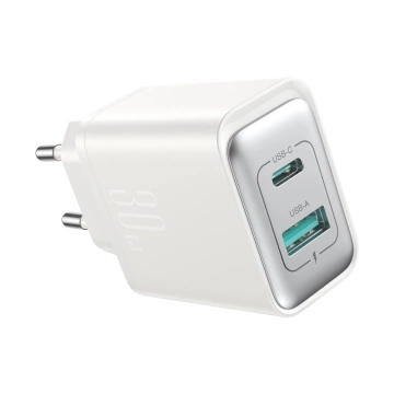 Мережевий зарядний пристрій Joyroom USB-C / USB-A 30 Вт - білий