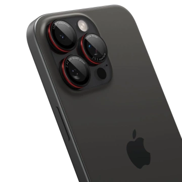 Spigen Optik Pro L-séria Glas.Tr "Ez Fit" chránič fotoaparátu 2-balenie pre iPhone 14 Pro / Pro Max / 15 Pro / Pro Max / 16 Pro / 16 Pro Max čierny