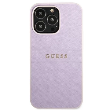 Guess GUHCP13LPSASBPU iPhone 13 Pro / 13 6,1" purpurově/fialová Saffiano Hot Stamp