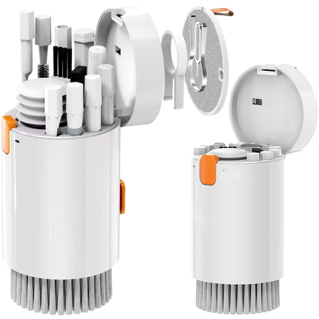 20in1 cleaning set for cleaning the phone keyboard, headphones, multifunctional cleaner, brush, Alogy Set, white