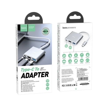 HOCO Adaptérový HUB HB14 Typ C (USB3.0 HDMI PD 67W) [EOL]
