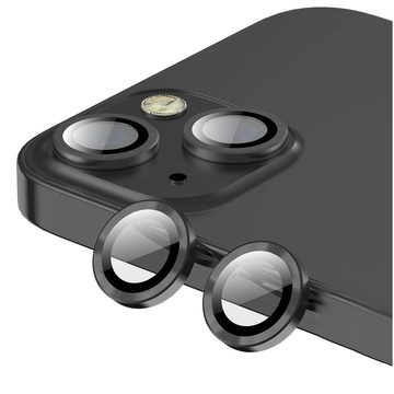 Alogy Metall-Objektiv-Schutzglas-Objektivdeckel für Apple iPhone 13/13 Mini Schwarz