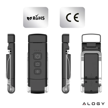 Alogy Clip Lamp LED čítacia lampa s nabíjateľnou sponou na knihy, čierna