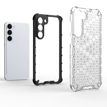 Honeycomb case for Samsung Galaxy S23 Plus armored hybrid cover black