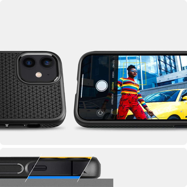 Etui Spigen Liquid Air für Apple iPhone 12 Mini 5.4 Mattschwarz