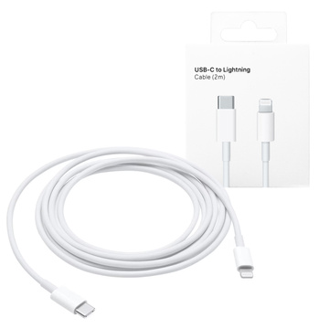 Кабель USB-C для Lightning до Apple iPhone iPad iPod 20W 2m BOX Білий
