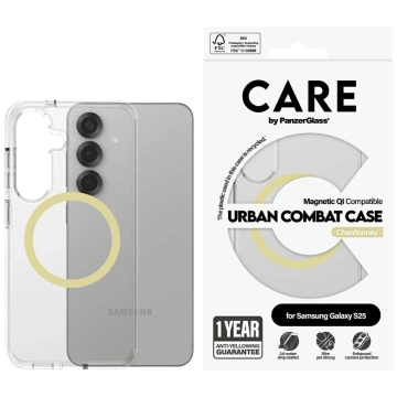 Pouzdro na Samsung Galaxy S25 CARE od PanzerGlass Flagship Urban Combat Chardonnay QI