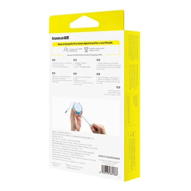 Baseus Free2Pull USB-C auf iP 20 W 1 m USB-Kabel (Blau)