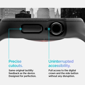 Etui z paskiem Spigen Vault Pro Apple Watch 10 42 mm Czarne