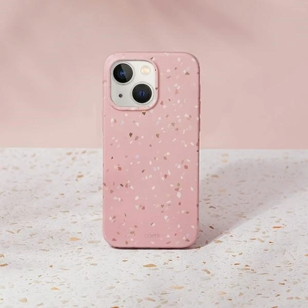 UNIQ puzdro na telefón Coehl Terrazzo pre Apple iPhone 14 Plus 6,7" ružové/koralovo ružové
