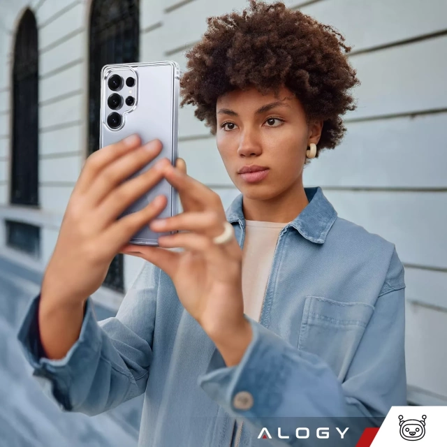 Etui do Samsung Galaxy S25 Ultra obudowa ochronna na telefon Alogy HybridShield™️ Case Przezroczyste + Szkło