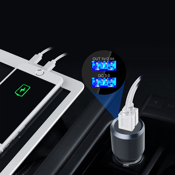 FM vysílač Bluetooth nabíječka do auta 2x USB QC 3.0 MP3 Quick Charge Black