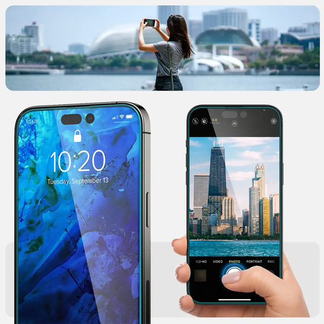 2x Tvrzené sklo Spigen Glas.TR "EZ FIT" pro Apple iPhone 14 Pro Max Clear