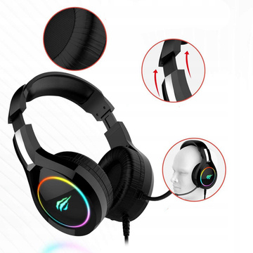 Ігрові навушники Havit GAMENOTE H2232D RGB USB 3,5 мм