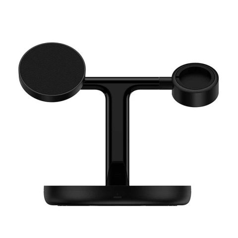 Baseus indukčný nabíjací stojan 3v1 15W MagSafe (čierny)