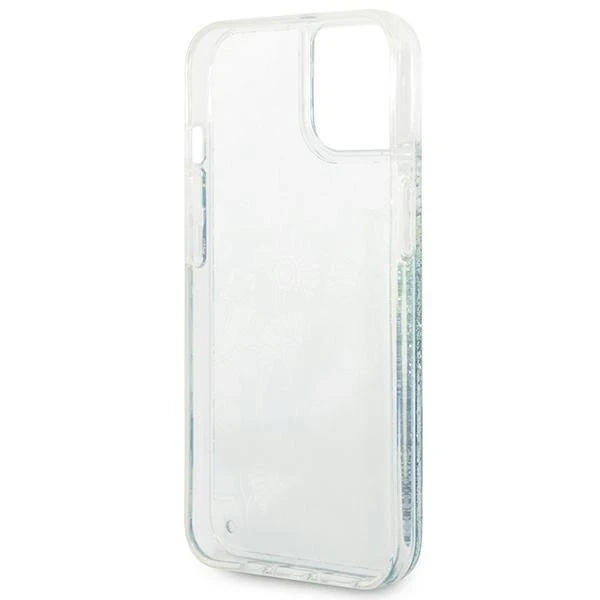 Etui Guess GUHCP14SLFLSN für Apple iPhone 14 6,1" zielony/green Hardcase Flower Liquid Glitter