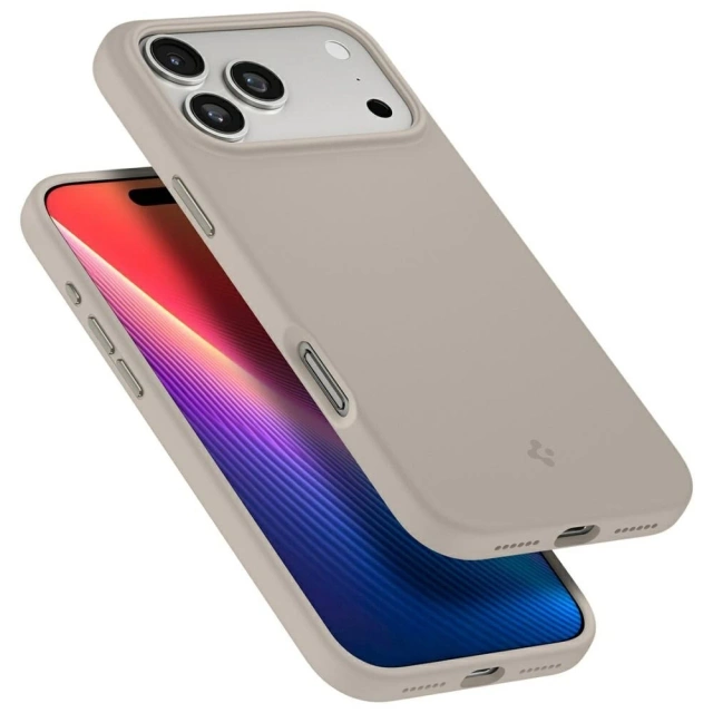 Etui Spigen Silicone Fit Mag MagSafe do iPhone 17 Pro Stone