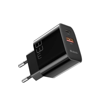 Настінний зарядний пристрій Mcdodo CH-0922 USB USB-C, кабель USB-C 33 Вт (чорний)