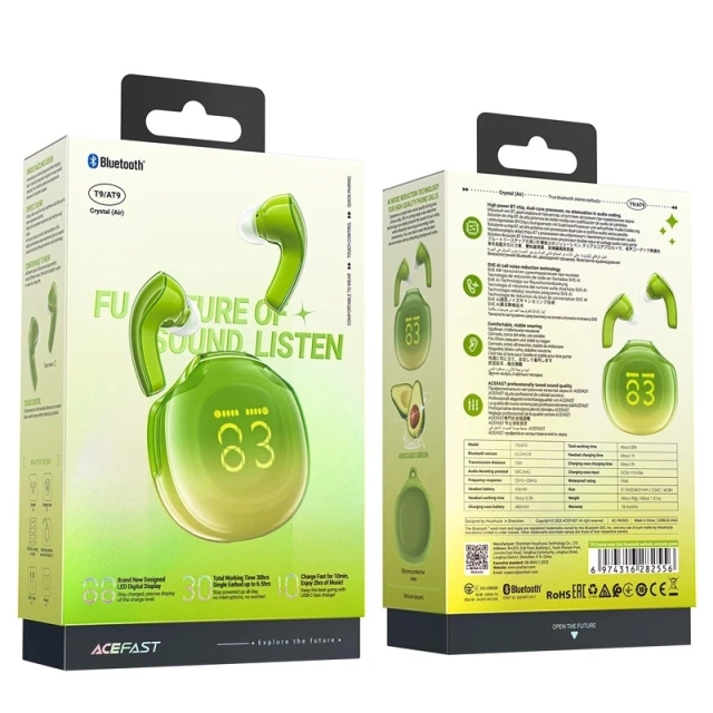 Acefast T9 Bluetooth 5.3 In-Ear-Kopfhörer (kabellos) - Grün