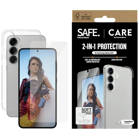 Sada 2 v 1 pro Samsung Galaxy S25 CARE od PanzerGlass Glass Case