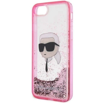 Захисний чохол для телефону Karl Lagerfeld KLHCI8LNKHCP для Apple iPhone 7/8/ SE 2020/2022 pink/pink hardcase Glitter Karl Head