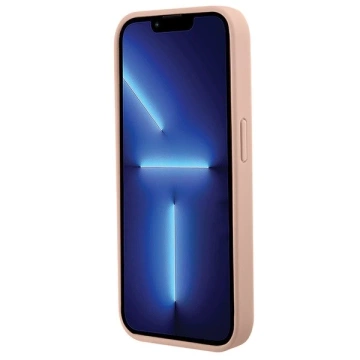 Guess GUHCP15XPCRTHCP case for iPhone 15 Pro Max pink/pink hardcase Croco Triangle Metal Logo