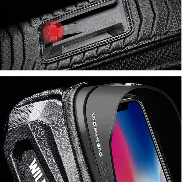 Fahrradtasche Wildman Front Frame Bicycle Bag ES10X Lenkerhalter für Telefon 1,2l Schwarz