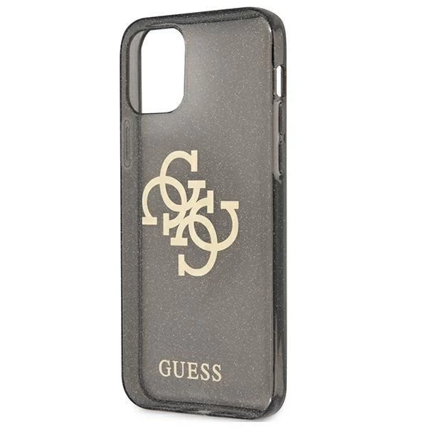 Guess GUHCP12LPCUGL4GBK iPhone 12 Pro Max 6,7" černé/černé pevné pouzdro Glitter 4G Big Logo