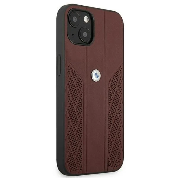 Etui na telefon BMW BMHCP13SRSPPR для Apple iPhone 13 Mini 5,4" czerwony/red hardcase Leather Curve Perforate