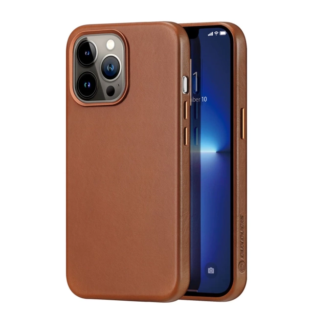 Чохол Dux Ducis Naples для iPhone 13 Pro Max leather cover (сумісний з MagSafe) коричневий