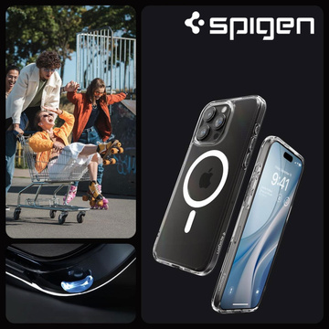 Чохол для iPhone 15 Pro Max Spigen Ultra Hybrid MagFit for MagSafe Protective Phone Cover White Glass