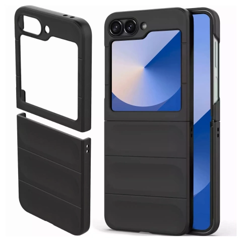 Etui ochronne na telefon MagicShield obudowa plecki case do Samsung Galaxy Z Flip 6 Czarne