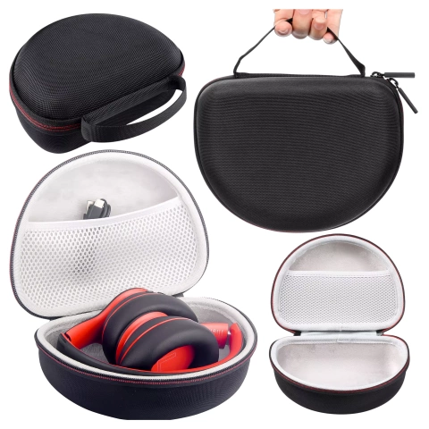 Protective case for headphones for JBL Tune 600/510/500/460/450 Alogy Hard Case protective cover with zipper Black
