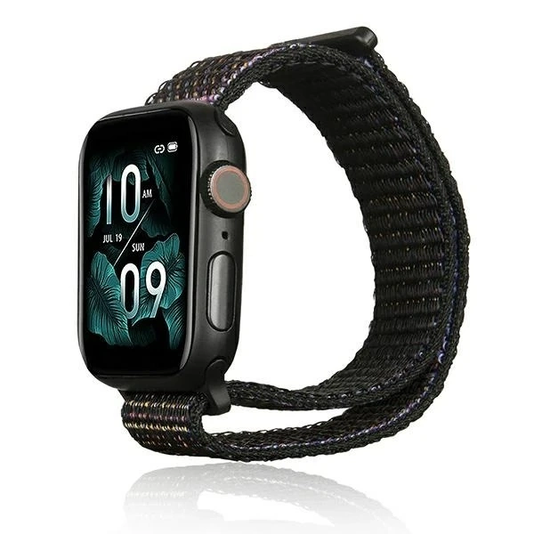 Beline Nylonový remienok na inteligentné hodinky pre Apple Watch 42/45/45/49 mm čierna/čierna
