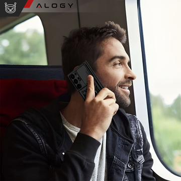 Чохол для Samsung Galaxy S24 Ultra броньований Slide Case Ring корпус захист камери Camshield Alogy чорний