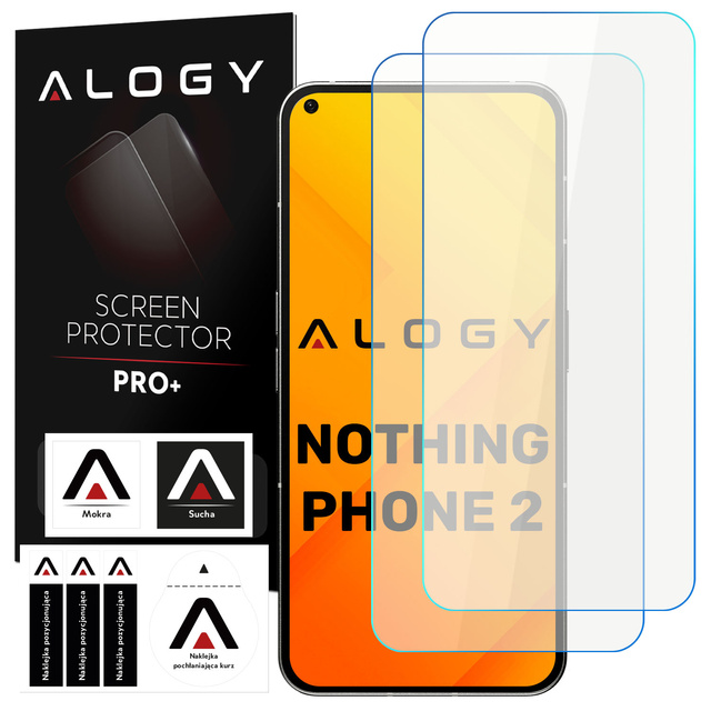 2x 9H tvrdené sklo pre Nothing Phone 2 Alogy PRO Screen Protector