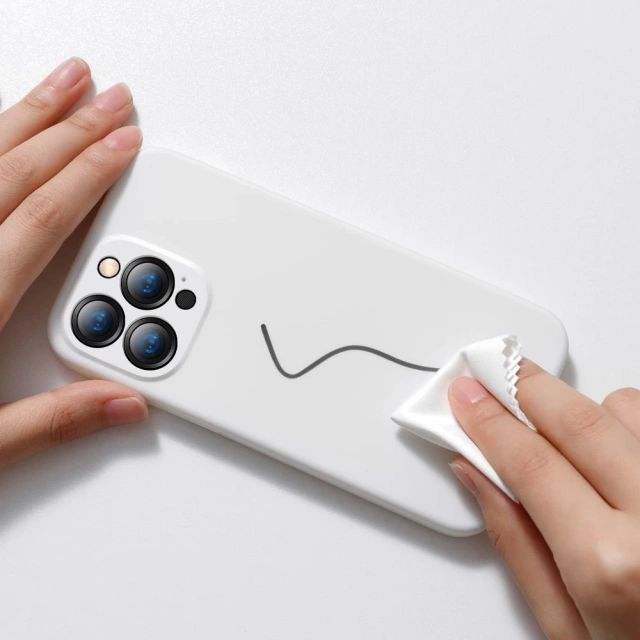 Baseus Tekuté gélové puzdro Silikónový kryt pre iPhone 13 Pro Max biely (ARYT000502)