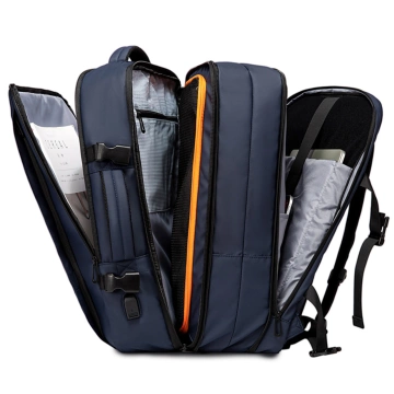 Дорожній рюкзак Bange BackPack бізнес розширюваний рюкзак Містка сумка для ноутбука 17.3" з USB портом Чорний