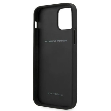 Ferrari iPhone 12 Pro Max 6.7" case red/red hardcase On Track Carbon Stripe