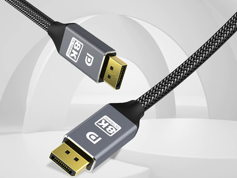 Kábel s konektorom Alogy 2x Display Port DP 1.4 8K 30AWG pre TV PC 3m
