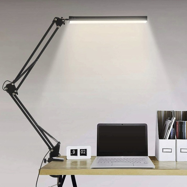 Alogy LED desk lamp Dreslarska USB with an adjustable long arm for the desk top Black