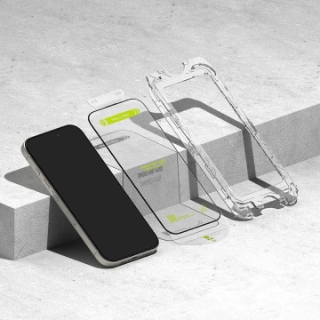 Ringke Easy Slide 2-Pack Privacy Glass iPhone 16 Pro Black