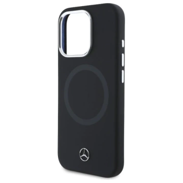 Чохол Mercedes для iPhone 16 Pro Max 6.9" Hardcase Silicone Tonal Logo MagSafe Black