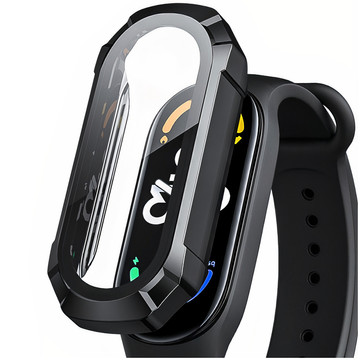 Ochranné puzdro 2 v 1 so vstavaným sklom pre Xiaomi Mi Band 7 / 7 NFC Alogy Classic Case Black